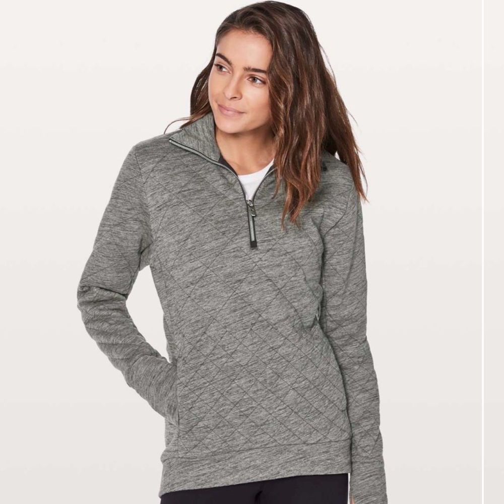 Lululemon Forever Warm Pullover in Heathered Core Dark Grey